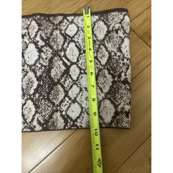 KENDALL & KYLIE Brown Soft KNIT Snakeskin Print Tube Top Y2K Clubwear Baddie Med - Picture 3 of 5
